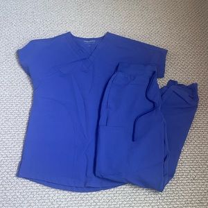 Mandala oversized scrub top high waisted joggers XXS very peri